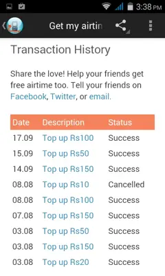 Win TalkTime Free Recharge android App screenshot 3